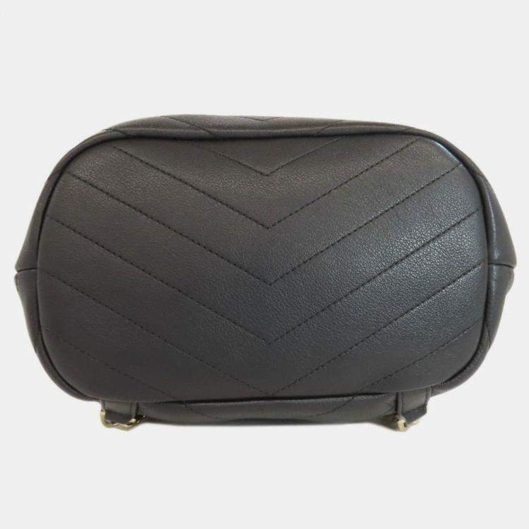 Pre Owned Chanel V-Stitch Coco Mark Backpack/Daypack Calfskin