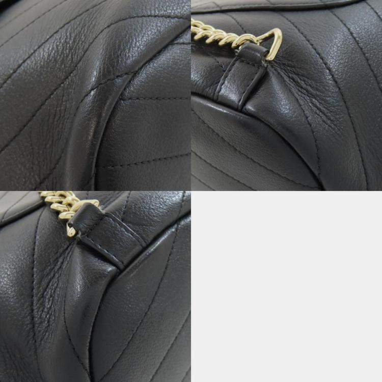 Pre Owned Chanel V-Stitch Coco Mark Backpack/Daypack Calfskin