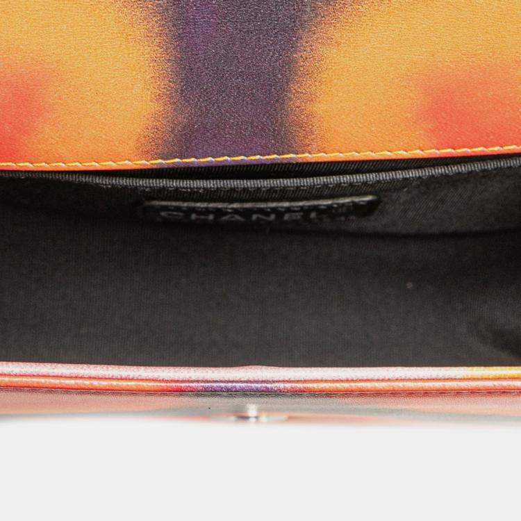 مملوكة مسبقًا Chanel Boy Chanel Coco Mark Chain Shoulder Bag Handbag Pink Multicolor Lambskin