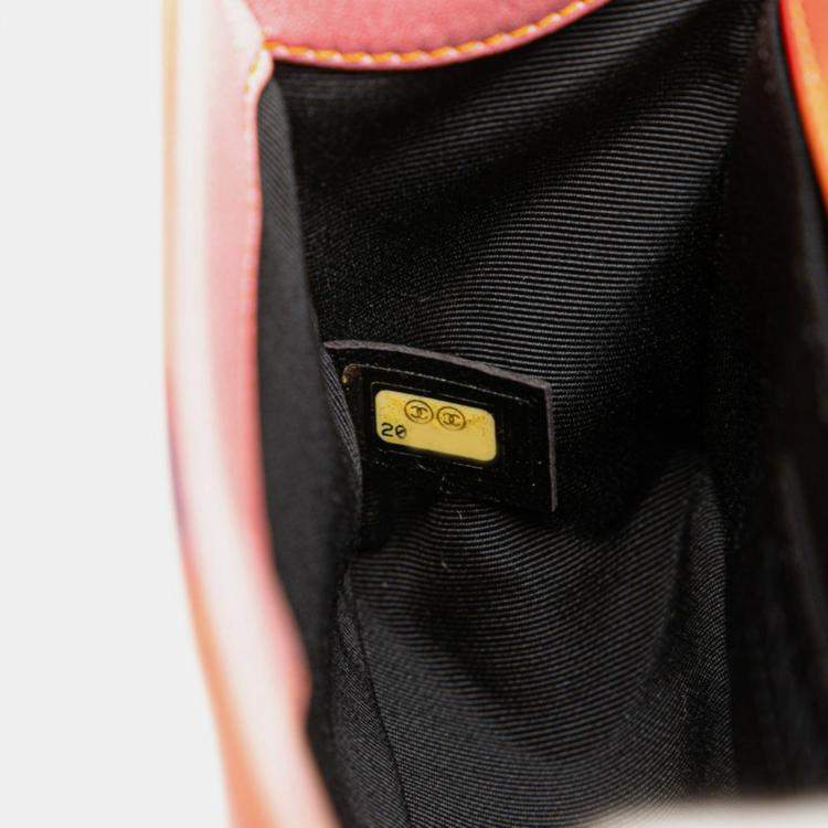 مملوكة مسبقًا Chanel Boy Chanel Coco Mark Chain Shoulder Bag Handbag Pink Multicolor Lambskin