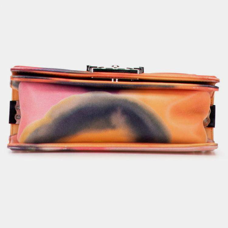 مملوكة مسبقًا Chanel Boy Chanel Coco Mark Chain Shoulder Bag Handbag Pink Multicolor Lambskin