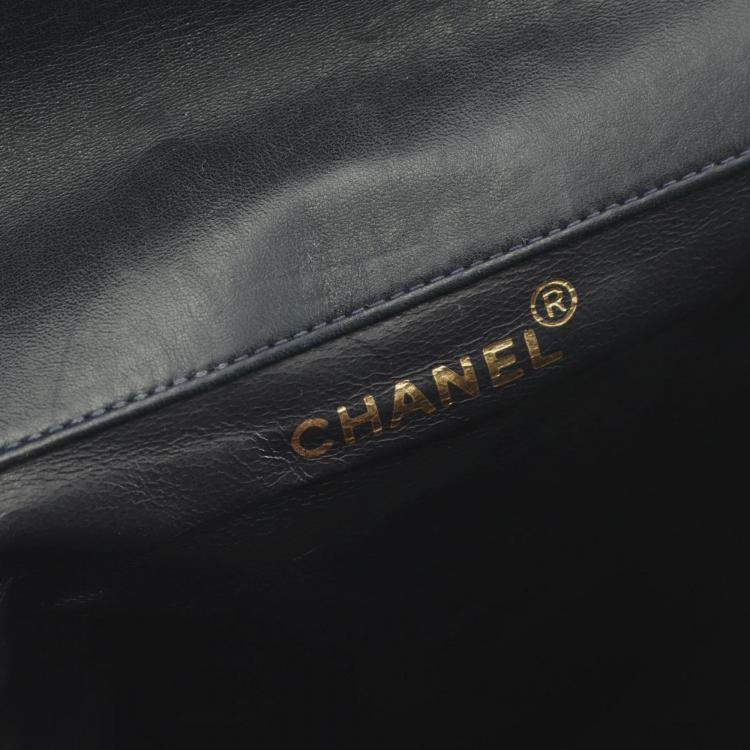 Pre Owned Chanel Matelasse Backpack Lambskin (Sheepskin) Black