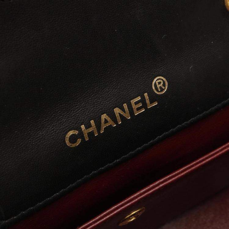 Pre Owned Chanel Matelasse Shoulder Bag Lambskin (Sheepskin) Black