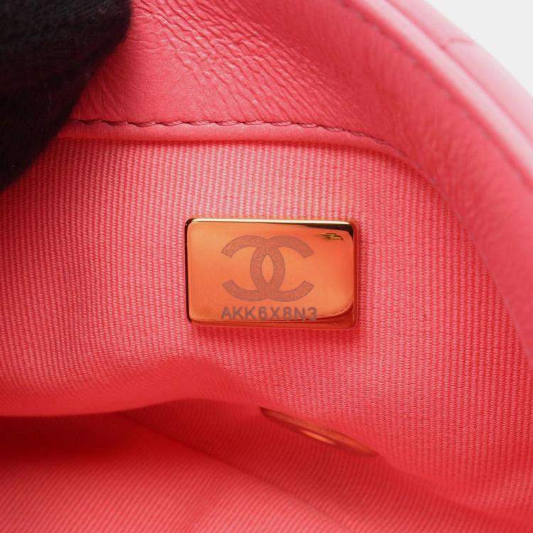 Pre Owned Chanel Matelasse Shoulder Bag Leather Pink