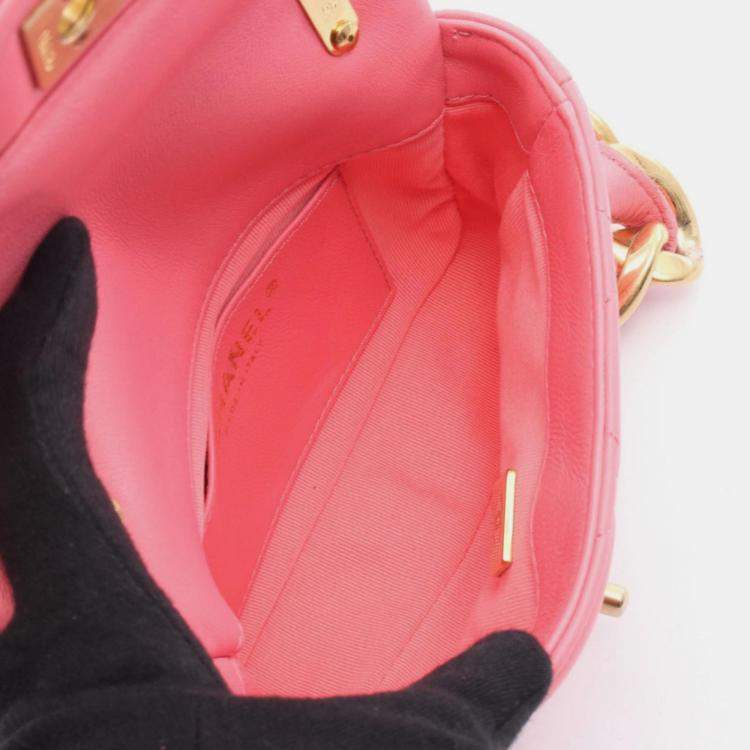 Pre Owned Chanel Matelasse Shoulder Bag Leather Pink