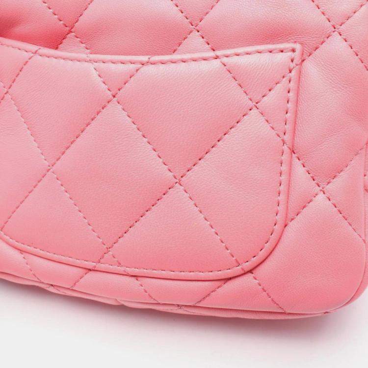 Pre Owned Chanel Matelasse Shoulder Bag Leather Pink