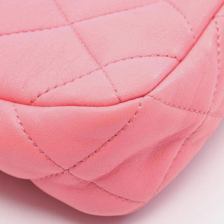 Pre Owned Chanel Matelasse Shoulder Bag Leather Pink