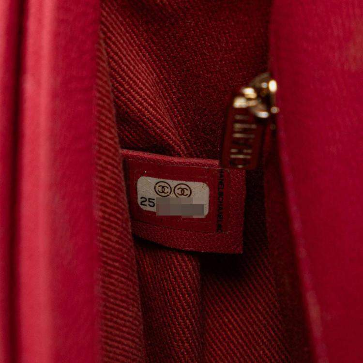 Pre Owned Chanel Matelasse Cc Logo Handbag/Shoulder Bag In Pink Caviar Skin