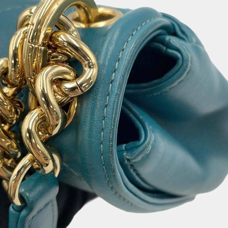 Pre Owned Chanel Chain Shoulder Bag Matelasse Coco Mark Leather