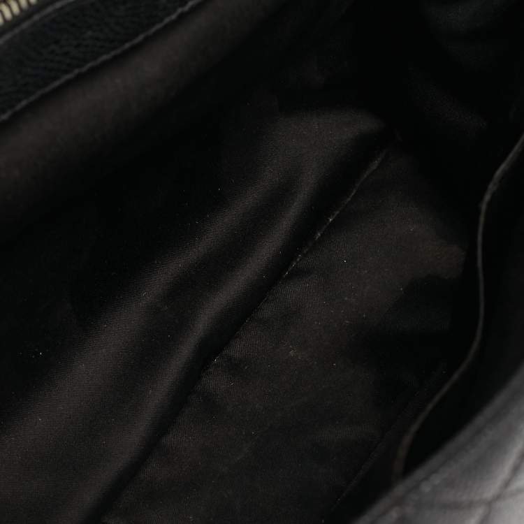 Pre Owned Chanel Grand Shopper Black Quilted Caviar Leather Tote