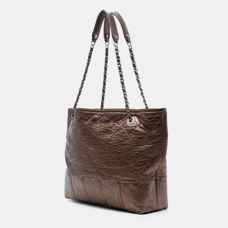 Pre Owned Chanel Brown Distressed Calfskin Shopping In Moscow Tote