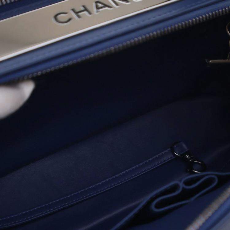 Pre Owned Chanel Blue Medium Calfskin Trendy CC Bowling Bag