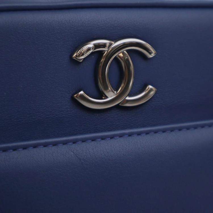 Pre Owned Chanel Blue Medium Calfskin Trendy CC Bowling Bag