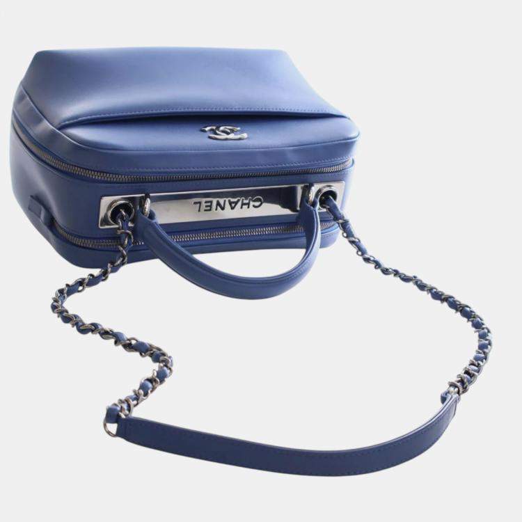Pre Owned Chanel Blue Medium Calfskin Trendy CC Bowling Bag
