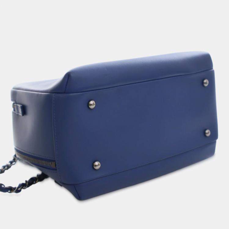 Pre Owned Chanel Blue Medium Calfskin Trendy CC Bowling Bag