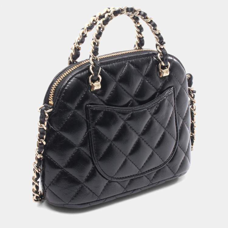 مملوكة مسبقًا Chanel Matelasse Shoulder Bag Lambskin Leather Black