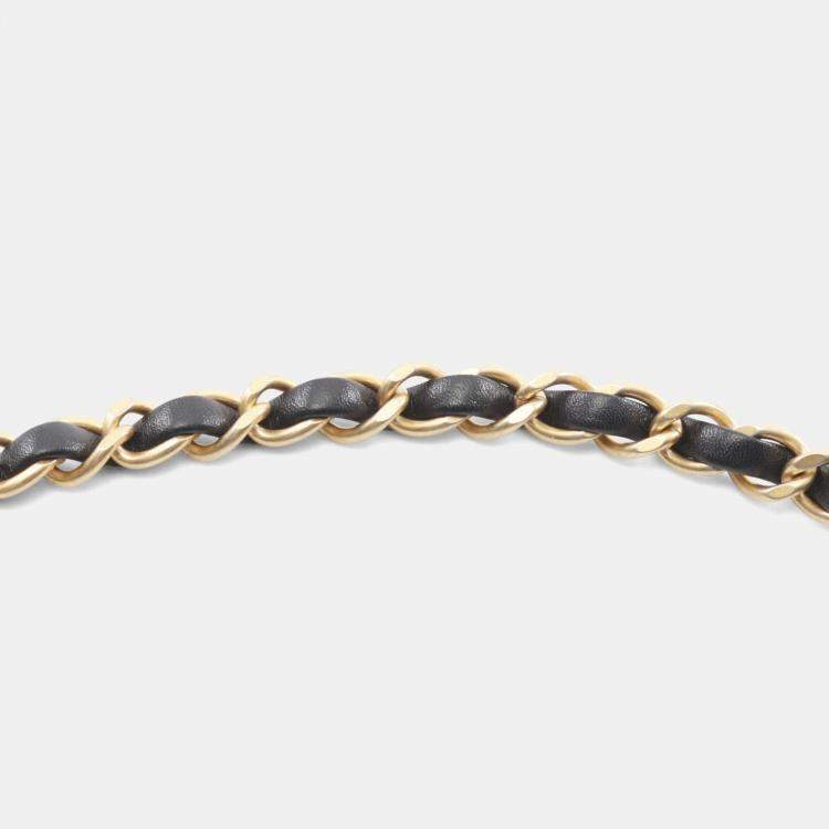 Pre Owned Chanel Matelasse Shoulder Bag Lambskin Leather Black