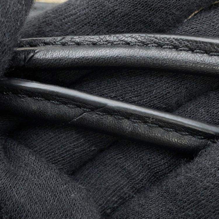 Pre Owned Chanel Matelasse Coco Mark Vinyl Raffia Tote Bag Black