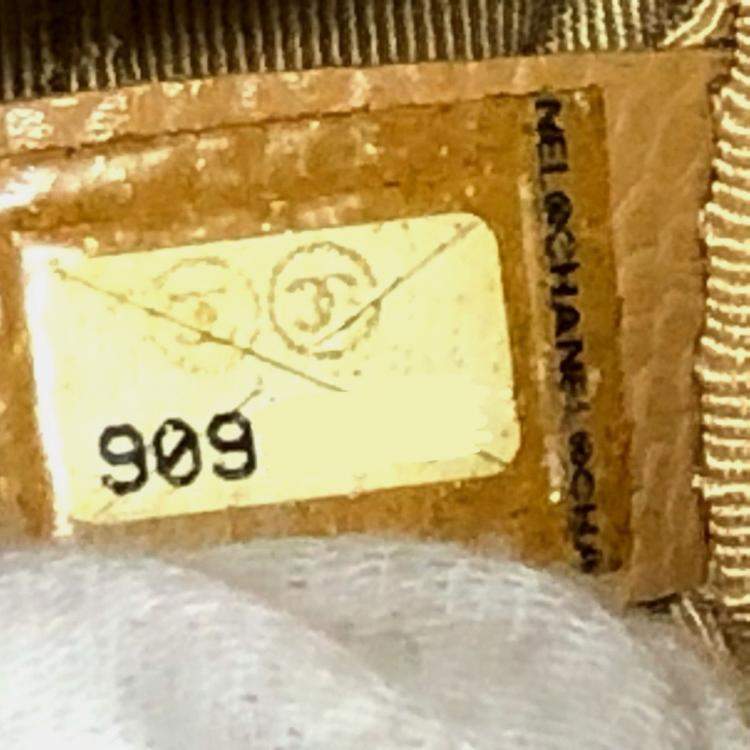 مملوكة مسبقًا Chanel Deka Coco Cc Mark Tote Bag Matelasse Double Chain Shoulder Caviar Skin Beige