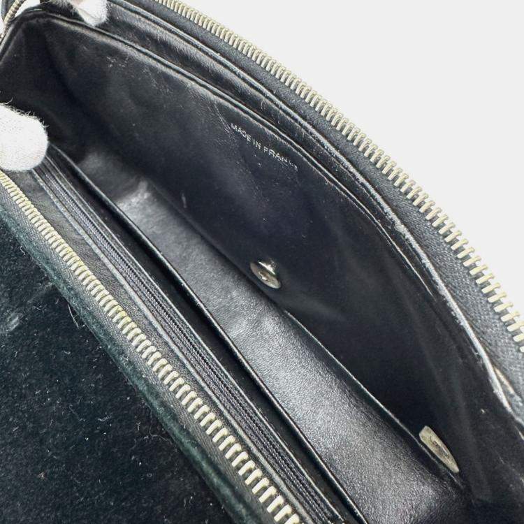 Pre Owned Chanel Matelasse Chain Backpack Velour Black