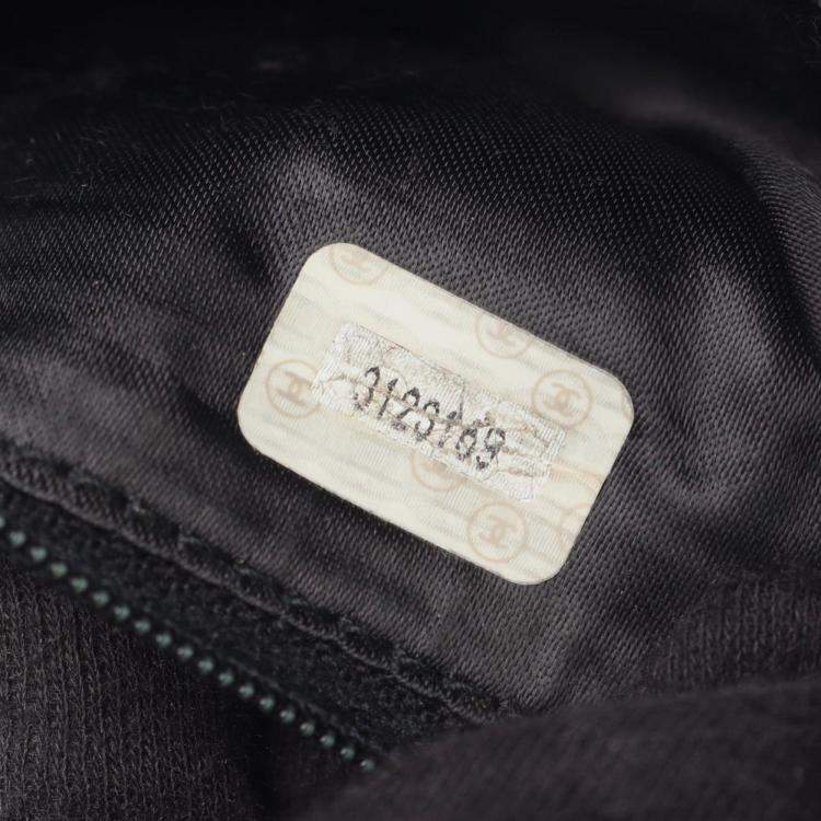 Pre Owned Chanel Triple Coco Mark Shoulder Bag Leather Black