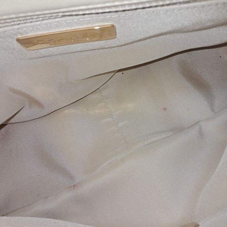 Pre Owned Chanel Yellow Leather 19 Flap Bag Large