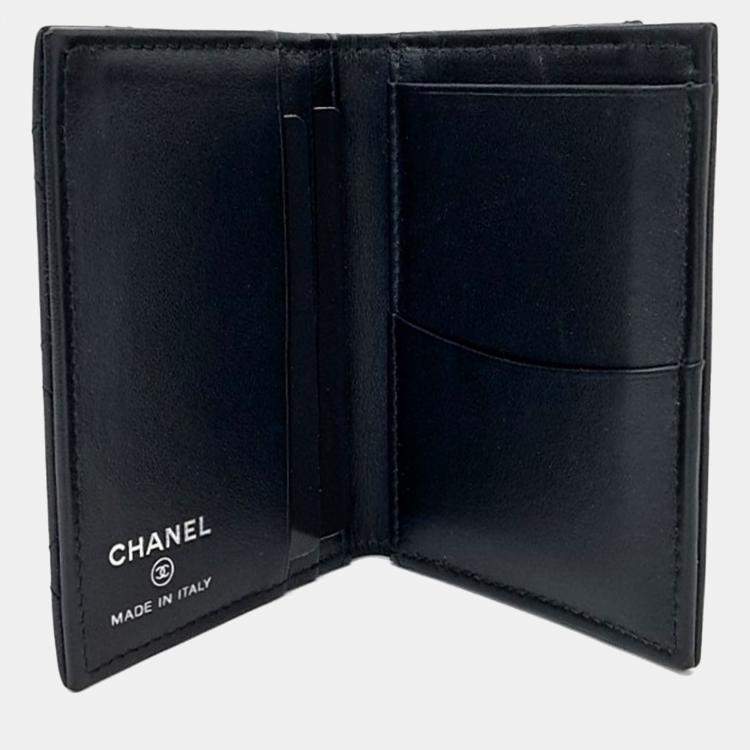 Pre Owned Chanel Black Leather card wallet
