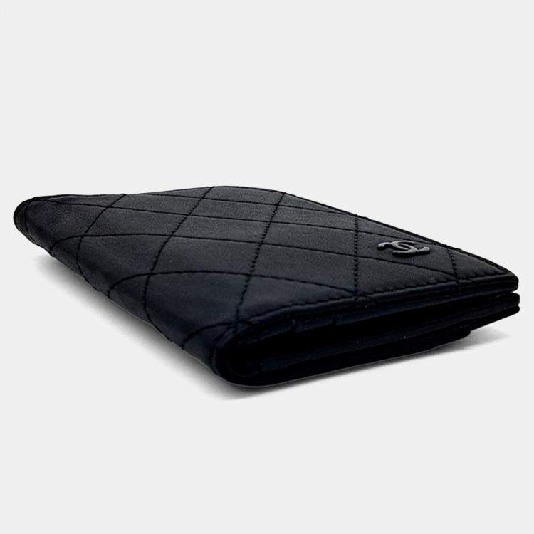 Pre Owned Chanel Black Leather card wallet