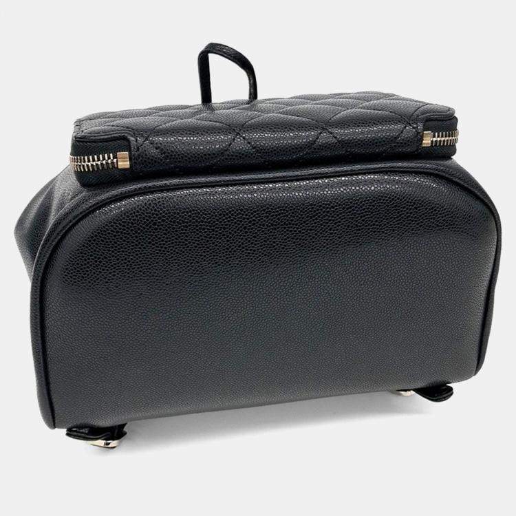 Pre Owned Chanel Black Caviar Business Affinity Backpack