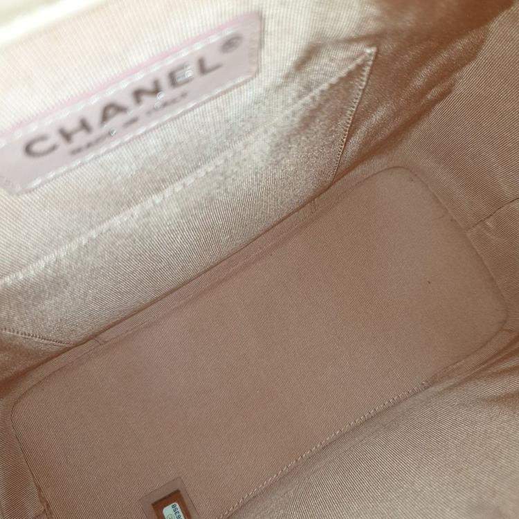 Pre Owned Chanel Pink Leather Gabrielle Chevron Backpack
