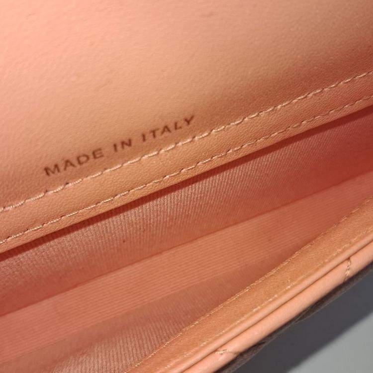 Pre Owned Chanel Orange Leather mini crossbody bag