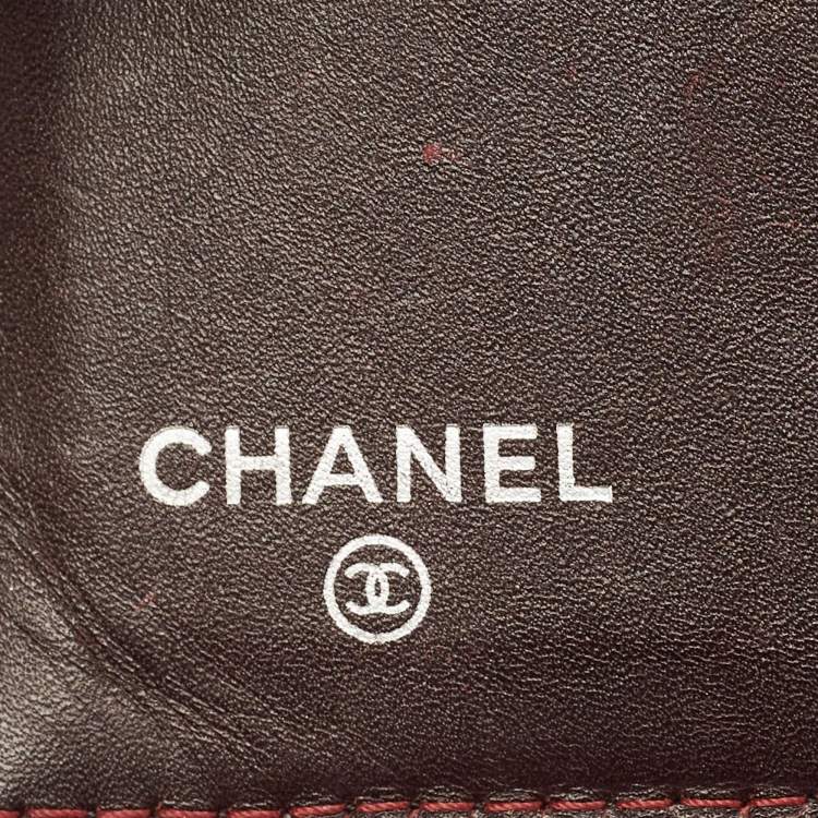 Pre Owned Chanel CC Black Quilted Caviar Leather French Wallet