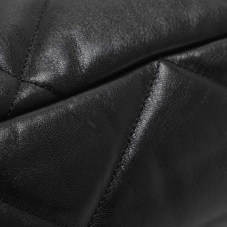 Pre Owned Chanel 19 Maxi Black Quilted Leather Flap Bag