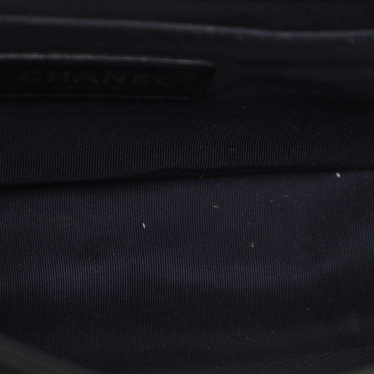 Pre Owned Chanel Boy Medium Black Quilted Leather Flap bag