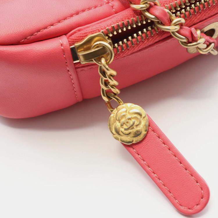 مملوكة مسبقًا Chanel Diamond CC Pink Quilted Shoulder Bag