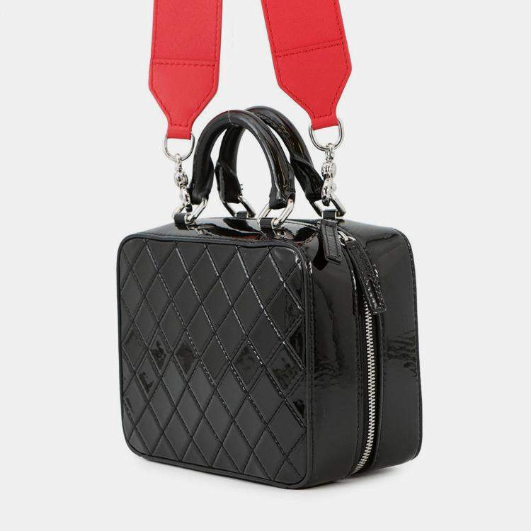 Pre Owned Chanel Vanity Black Patent Leather