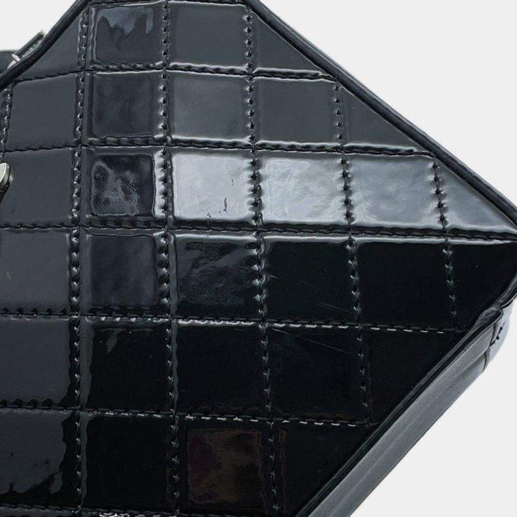 Pre Owned Chanel Vanity Black Patent Leather