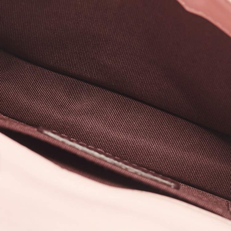 Pre Owned Chanel Boy Brick Pink Quilted Leather and Plexiglass Flap Bag