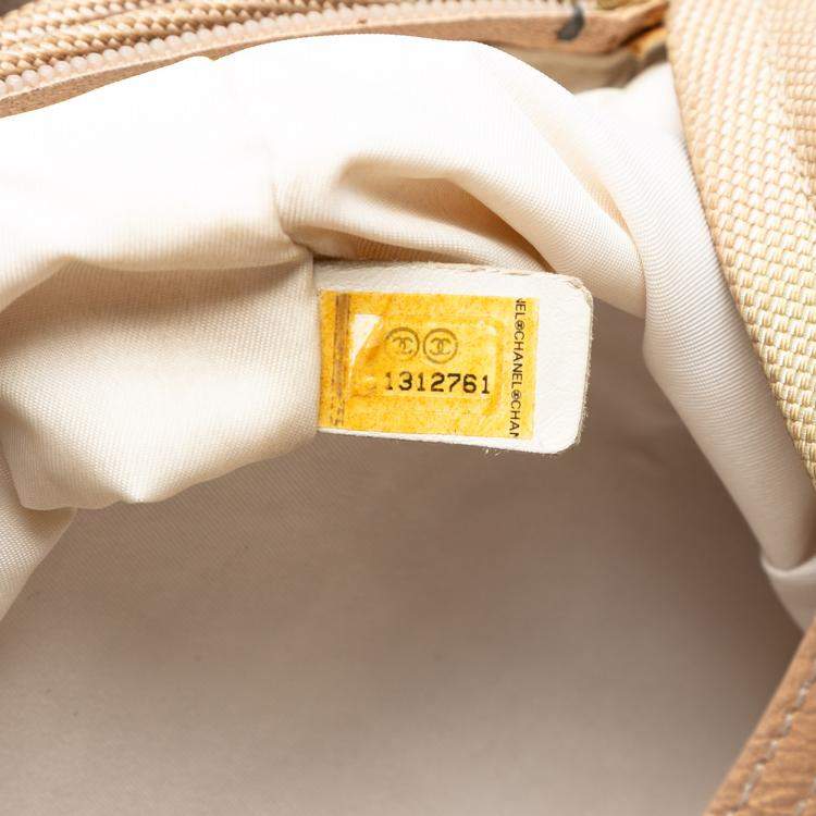 Pre Owned Chanel Gold Paris Biarritz Quilted Coated Canvas Handbag