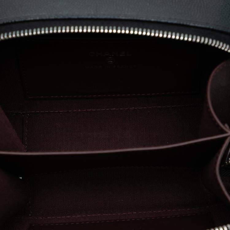 Pre Owned Chanel Black CC Quilted Caviar Camera Bag