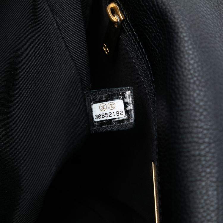 Pre Owned Chanel Black Medium Crochet Calfskin 19 Flap