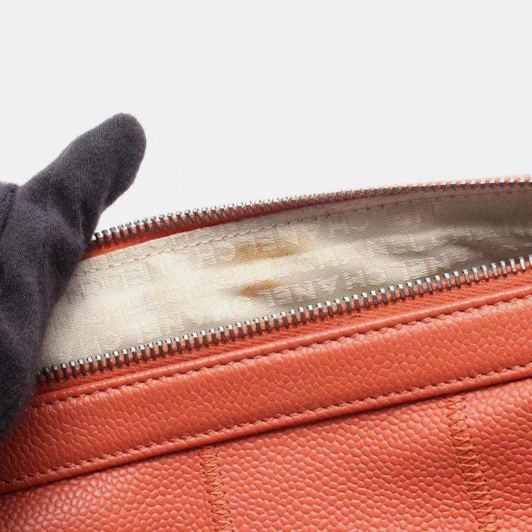 Pre Owned Chanel Chocolate Bar Hand Bag Leather Grained Calf Pink Shw Cc Coco