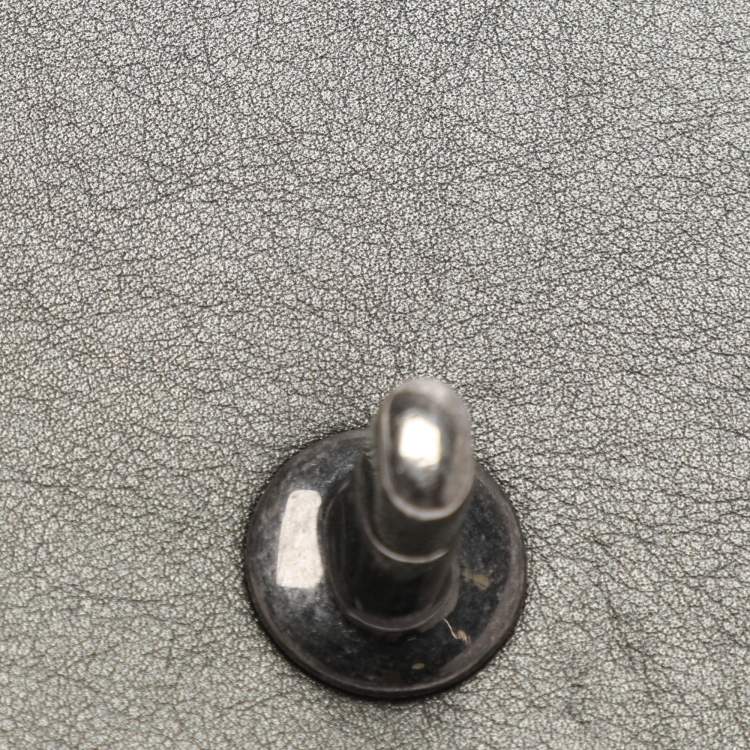 Pre Owned Chanel Propeller Mini Metallic Grey Leather Flap Bag