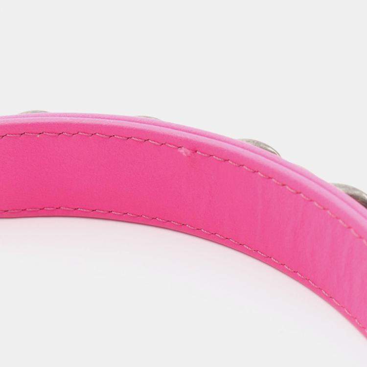 Pre Owned Chanel 19 Pink Jersey Round Clutch on Chain Shoulder Bag