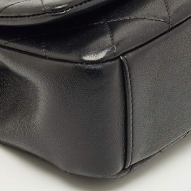 Pre Owned Chanel Chain is More Black Quilted Leather Flap Bag