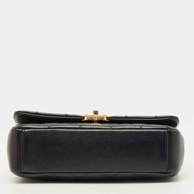 Pre Owned Chanel Chain is More Black Quilted Leather Flap Bag