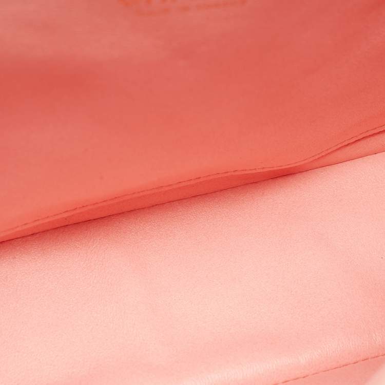 Pre Owned Chanel Classic Single Flap Jumbo Ombre Orange Quilted Leather Flap Bag