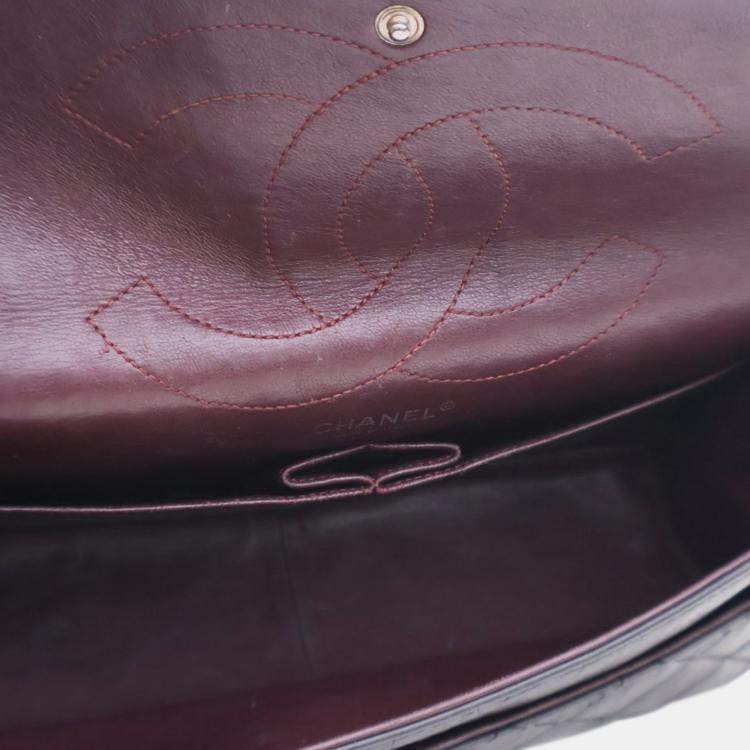 Pre Owned Chanel Black Reissue 2.55 Aged Calfskin Double Flap 227