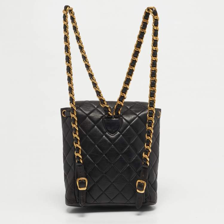 Pre Owned Chanel Duma Choco Brown Quilted Leather Backpack