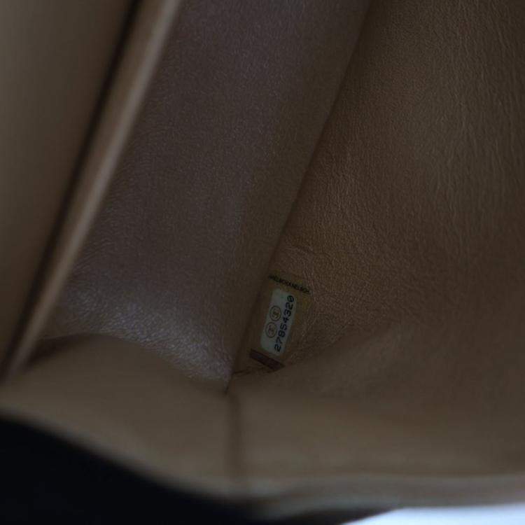 Pre Owned Chanel Medium Iridescent Beige Caviar Classic Double Flap Bag